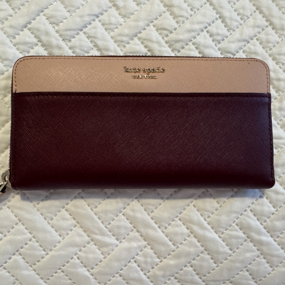 Kate Spade Wallet Pink & Burgundy